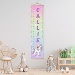 Personalised Fantasy Unicorn Height Growth Chart with Name Nursery Baby Room Decor Birthday Baptism Gift for Baby Kid