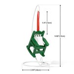 Personlig jul i himlen Jingle Bell Bow Empty Rocking Chair Ornament med Mini Pillow Memorial Julklapp för familjens förlust av en älskad