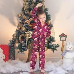 Personalizado Cartoon Face Photo Camisa de manga larga Pantalones de cordón a juego Pijama Set Divertido Cumpleaños Regalo de Navidad para los niños de la familia