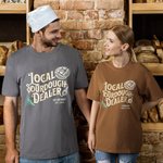 Personalised Local Sourdough Dealer Bread Crewneck T-shirt Sweatshirt with Text Bakery Gift for Baking Lovers