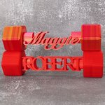 Brighten Your Space Lift Your Spirit - Personalized 3D Printing Name Dumbbell Desk Decor