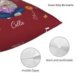 Personalised Cartoon Mom Grandma Birth Flower Garden Throw Pillow Cover with 1-8 Names Home Decor Birthday Family Gift for Women