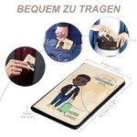 Personalisiertes „LET THE Adventure BEGIN“ PU Leder Kartenetui Einfarbige Passhülle mit Kartenfächern Geschenk für Ehepaar Liebespaar