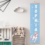 Personalised Fantasy Unicorn Height Growth Chart with Name Nursery Baby Room Decor Birthday Baptism Gift for Baby Kid