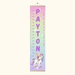 Personalised Fantasy Unicorn Height Growth Chart with Name Nursery Baby Room Decor Birthday Baptism Gift for Baby Kid