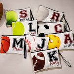 Personalized Volleyball Name Cosmetics Bag with Wrist Strap Birthday Anniversary Gift