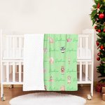 Coperta di sicurezza per neonati personalizzata con nome e sfondo a pois, regalo di compleanno per la festa del bebè per i neonati.