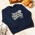 Personalised Local Sourdough Dealer Bread Crewneck T-shirt Sweatshirt with Text Bakery Gift for Baking Lovers