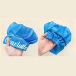 Personalized Cartoon Character Santa Elf Initial Adjustable Kid Pocket Apron Chef Hat Set with Name Cooking Birthday Christmas Gift for Boys Girls