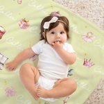 Coperta di sicurezza per neonati personalizzata con nome e sfondo a pois, regalo di compleanno per la festa del bebè per i neonati.