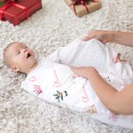 Coperta di sicurezza per neonati personalizzata con nome e sfondo a pois, regalo di compleanno per la festa del bebè per i neonati.
