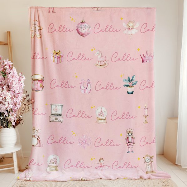 Cascanueces Personalizado Pan de jengibre Suave manta con nombre Navidad Cumpleaños Regalo para Niños Niñas