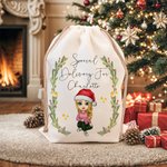 Henkilökohtainen Misteli Special toimitus sarjakuvahahmo merkki kiristysnauha kangas laukku nimi joululahja Kid aikuinen