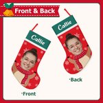 Personalizado lindo copo de nieve muñeco de nieve media de Navidad con Foto Nombre Árbol de Navidad Decoración Regalo para Amigos de la Familia