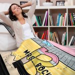 Personalisierte Bleistift Notebook Line Apple Initial weiche Decke mit Namen Home Decor Geburtstag zurück zu Schule Geschenk für Lehrer