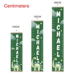 Personlig Dinosaurie Höjdmätningslinjal med namn Barnkammare Babyrumsinredning Födelsedag Dopgåva för barn