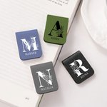 Marque-Page Magnétique en Cuir Personnalisé avec Nom et Initiale Florale Fournitures de Papeterie Cadeau Anniversaire pour Amoureux de Lecture