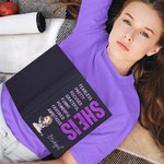 Cahier personnalisé She Is Me Cartoon Reading Girl A5 120 Pages Lined Hardcover Notebook with Affirmation and Name Birthday Inspirational Gift for Wom