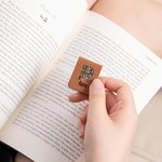 Marque-page Magnétique en Cuir PU Personnalisé avec Nom Style de Bibliothèque Cadeau Anniversaire pour Amoureux de Lecture