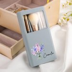 Set di pennelli per il trucco personalizzato con nome 5 pezzi e specchio Regalo di compleanno e anniversario per donne e ragazze