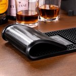 Personalized Welcome Great Times Non-slip Rubber Bar Mat Drink Coaster with Text Home Bar Decor Birthday Gift for Bartender Cocktail Lover Newlywed