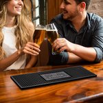 Personalized Welcome Great Times Non-slip Rubber Bar Mat Drink Coaster with Text Home Bar Decor Birthday Gift for Bartender Cocktail Lover Newlywed