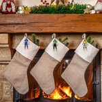 Personalized Double Sided Football Player Christmas Pendant Ornament with Name and Number Christmas Birthday Gift for Sports Lover