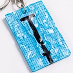 Personalized Swimming Pool Water Ripples Keychain with Engraved Name Tag Birthday Anniversary Gift for Swimmer Swimming Lover