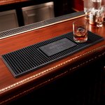 Personalized Welcome Great Times Non-slip Rubber Bar Mat Drink Coaster with Text Home Bar Decor Birthday Gift for Bartender Cocktail Lover Newlywed