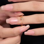 Gepersonaliseerde minimalistische 2 geboortestenen stapelring sierlijke sieraden verjaardagscadeau voor vrouwen