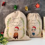 Sac de Noël personnalisé avec nom et prénom Cadeau de Noël pour les enfants