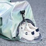 Personalized Holographic Waterproof Name Weekend Bag with Shoulder Strap and Shoe Compartment Travel Essentials Birthday Gift for Girls Women