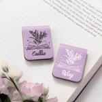 Personalisierte Buch wächst Blumen magnetische Leder Lesezeichen Clip mit Namen Lesen Schreibwaren liefert Geburtstagsgeschenk für Bücherwürmer