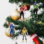 Personalized Double Sided Football Player Christmas Pendant Ornament with Name and Number Christmas Birthday Gift for Sports Lover