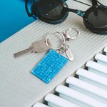 Personalized Swimming Pool Water Ripples Keychain with Engraved Name Tag Birthday Anniversary Gift for Swimmer Swimming Lover