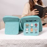 Personalizzato Dio dice che sono redento amato Borsa di stoccaggio della Bibbia portatile con slot per penna e cerniera lettura della Bibbia regalo di