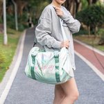 Personalized Holographic Waterproof Name Weekend Bag with Shoulder Strap and Shoe Compartment Travel Essentials Birthday Gift for Girls Women