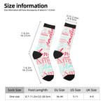 Personalized Multicolor Word Cloud Design Tube Socks with Name Birthday Christmas Gift for Family