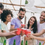 Personalized Face Photo Big Head Cutout Colorful Stripe Paper Straws Fun Birthday Bachelorette Graduation Party Decoration Gift for Woman Man