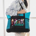 Personalized Cartoon Character Medical Assistant Large Mesh Tote Bag Birthday Travel Accessories Gift for Nurse Doctor Medical Staff