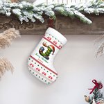 Personalised Cute Christmas Tree Snowman Hanging Christmas Stocking with Name Initial and Number Home Decor Christmas Gift for Kids Family