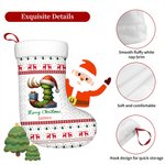 Personalised Cute Christmas Tree Snowman Hanging Christmas Stocking with Name Initial and Number Home Decor Christmas Gift for Kids Family