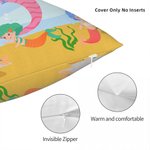 Personalisierte Giraffe Eule Meerjungfrau Sport Ball werfen Kissenbezug mit Namen und Initialen Home Decor Geburtstag Familie Geschenk für Kinder Fami