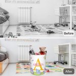 Personalisierte Giraffe Eule Meerjungfrau Wasserdicht Wäscheaufbewahrung Korb mit Namen Initial und Griff Baby Dusche Housewarming Geschenk für Famili