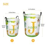 Personalisierte Giraffe Eule Meerjungfrau Wasserdicht Wäscheaufbewahrung Korb mit Namen Initial und Griff Baby Dusche Housewarming Geschenk für Famili