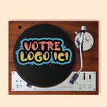 Tapis de Platine Personnalisé avec Votre Logo Imprimé en Quadrichromie Cadeau Anniversaire pour les Musiciens Amateurs de Vinyle