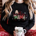Personalisierte Multicolor fröhliche Schneeflocke Cartoon Charakter Sweatshirt mit Namen Weihnachten Geburtstag Geschenk für Freund Familie