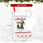 Personalised Cute Christmas Tree Snowman Hanging Christmas Stocking with Name Initial and Number Home Decor Christmas Gift for Kids Family