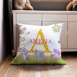 Personalisierte Giraffe Eule Meerjungfrau Sport Ball werfen Kissenbezug mit Namen und Initialen Home Decor Geburtstag Familie Geschenk für Kinder Fami