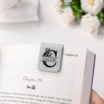 Personalised Floral Initial Monogram Magnetic Bookmark Clip with Name Reading Stationery Supplies Birthday Gift for Bookworms